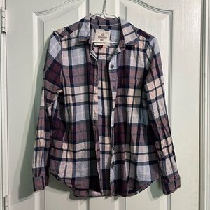 Plaid Button-Down Kids Shirt